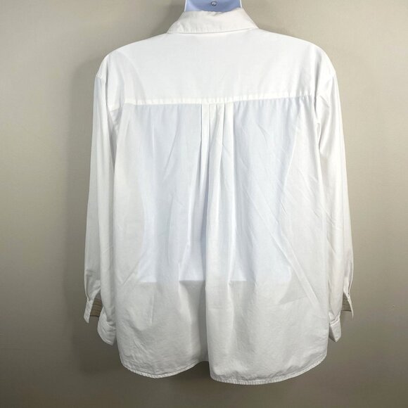 Vintage Womens Coastal Seaside Nantucket Button Up Top 16 Embroidered Lighthouse - Picture 2 of 10